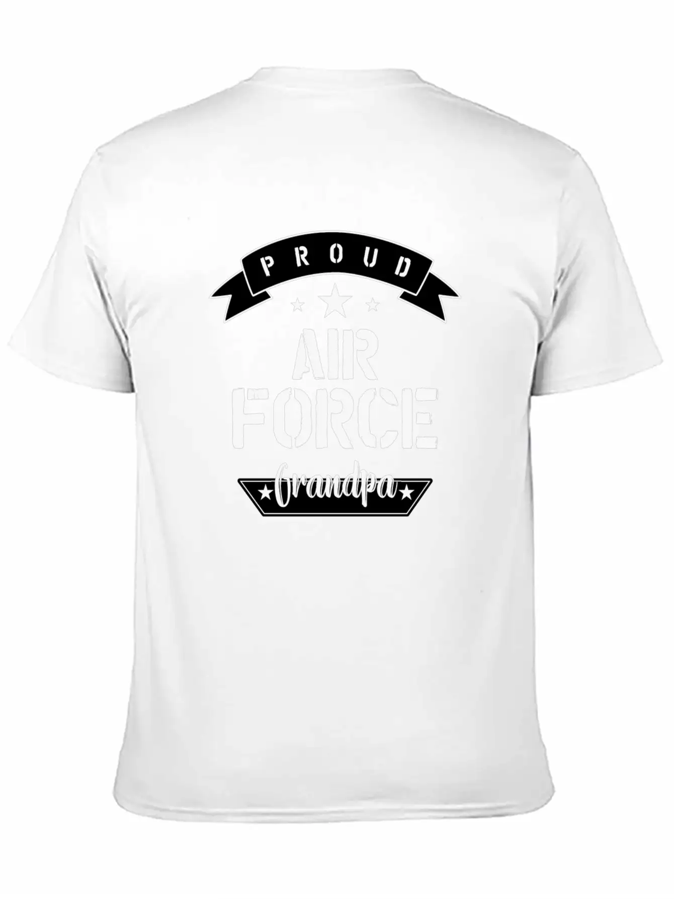 Proud Air Force Grandpa Basic Graphic T-Shirt – Daily Comfort In Soft Cotton