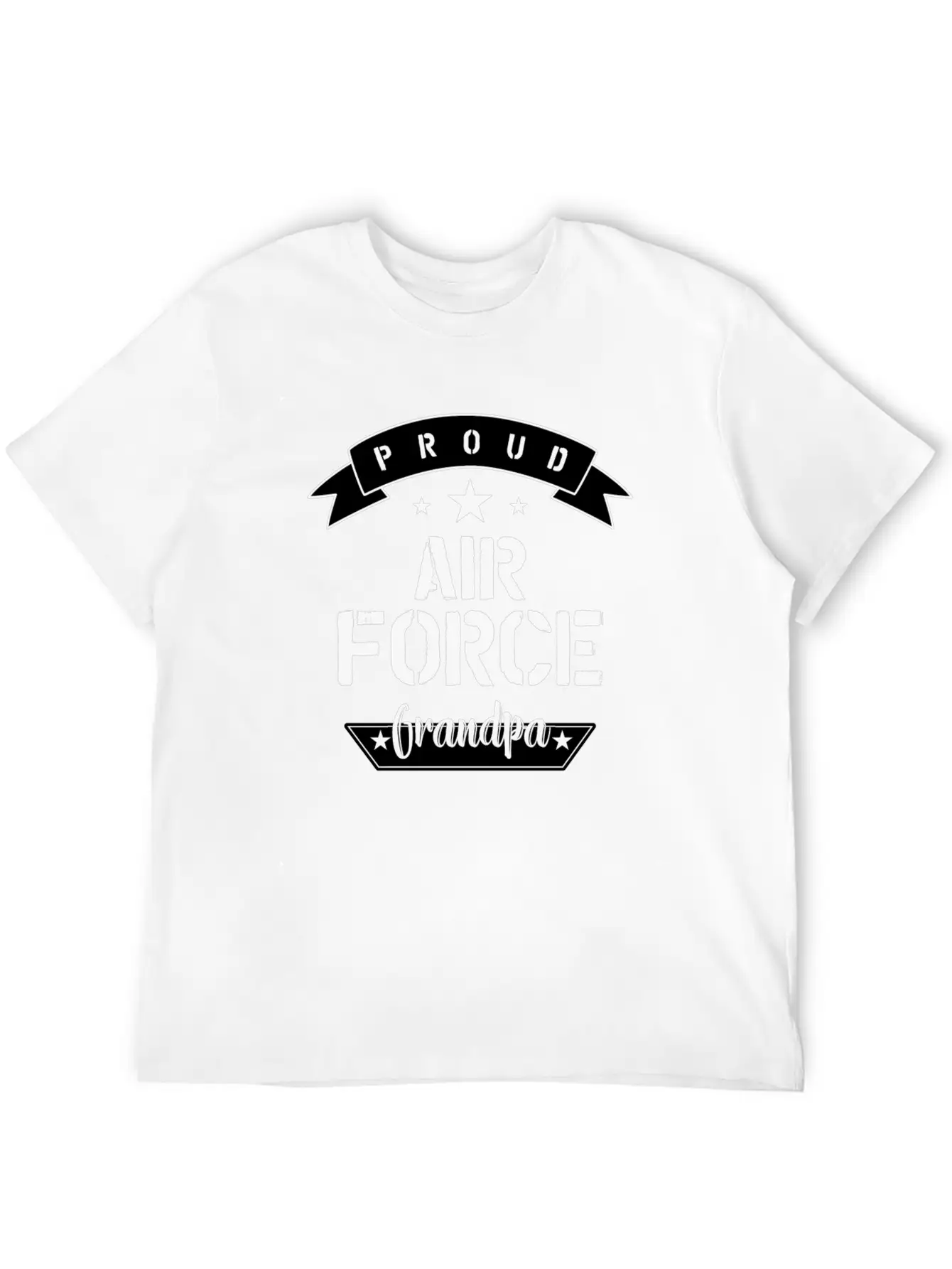 Proud Air Force Grandpa Basic Graphic T-Shirt – Daily Comfort In Soft Cotton