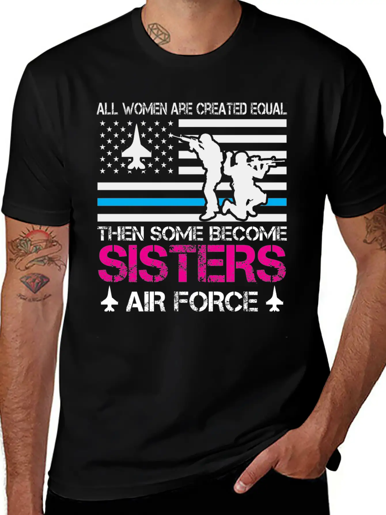 Proud Air Force Sister Shirts Timeless Short Sleeve Tee – Comfy And Minimalist Design