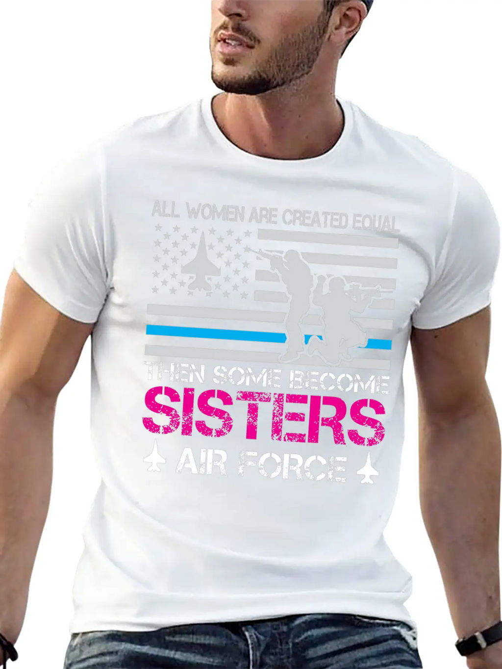 Proud Air Force Sister Shirts Timeless Short Sleeve Tee – Comfy And Minimalist Design