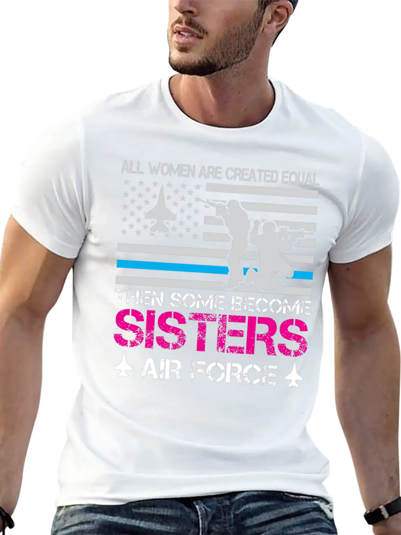 Proud Air Force Sister Shirts Timeless Short Sleeve Tee – Comfy And Minimalist Design