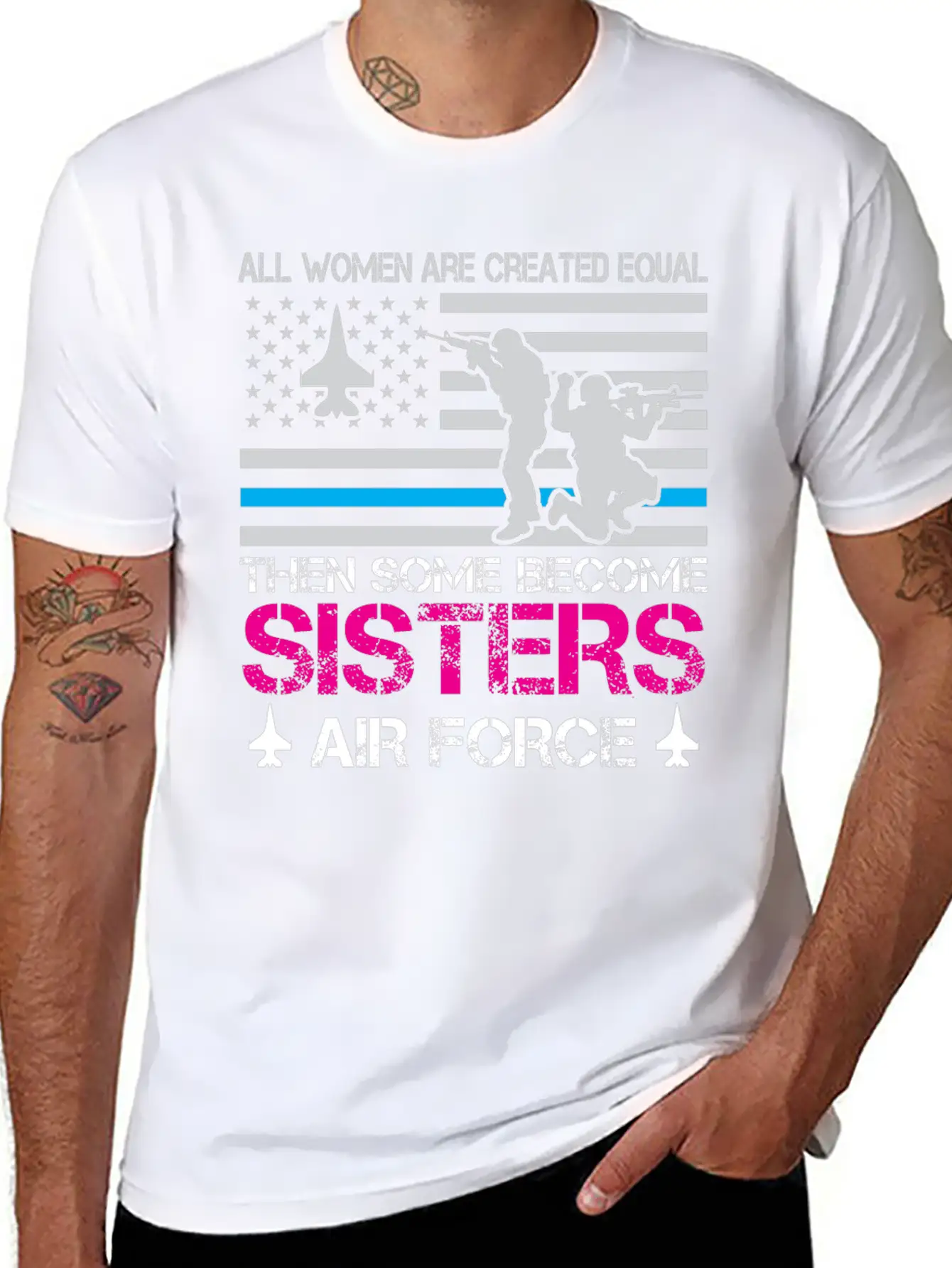 Proud Air Force Sister Shirts Timeless Short Sleeve Tee – Comfy And Minimalist Design