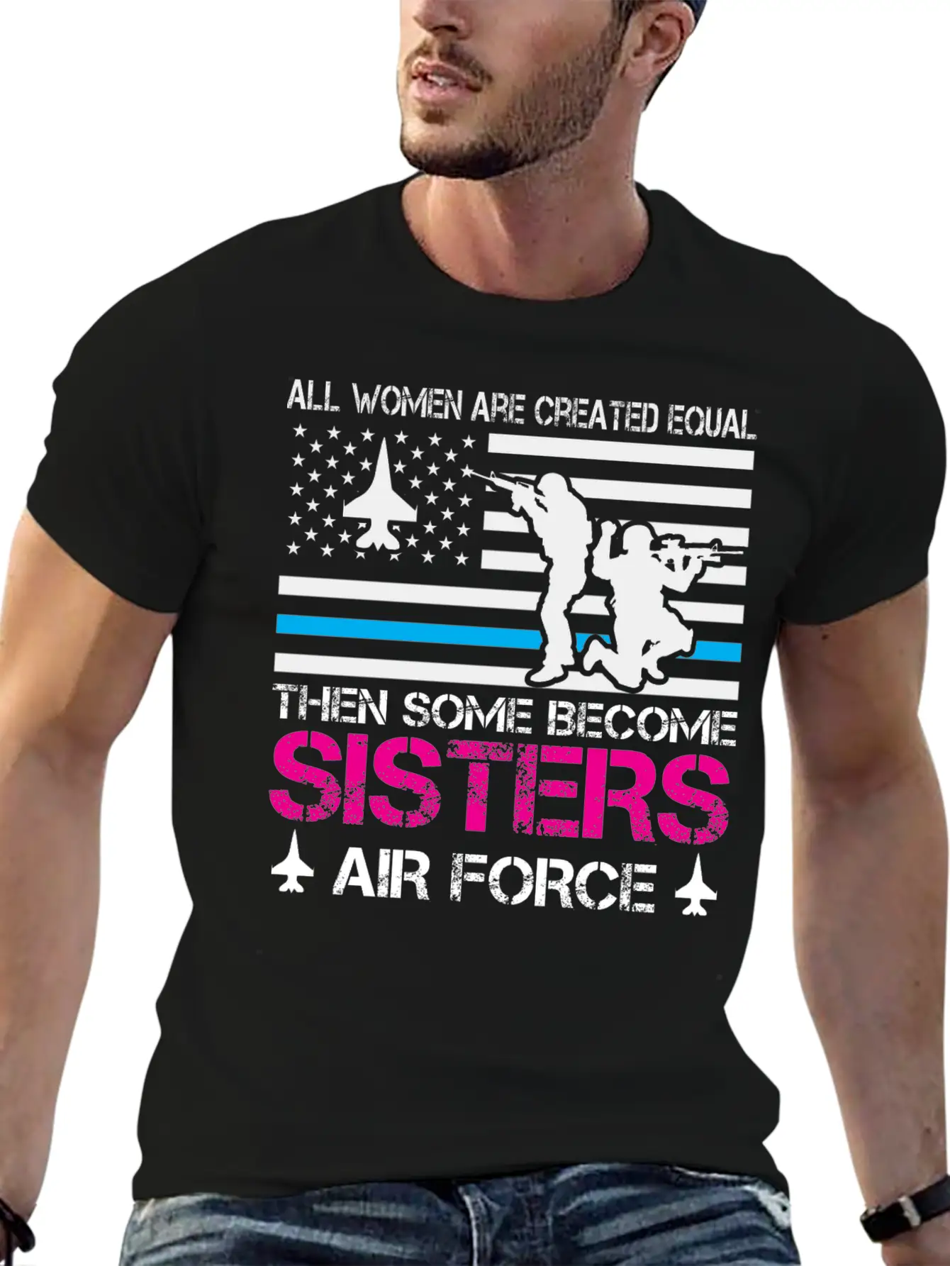 Proud Air Force Sister Shirts Timeless Short Sleeve Tee – Comfy And Minimalist Design