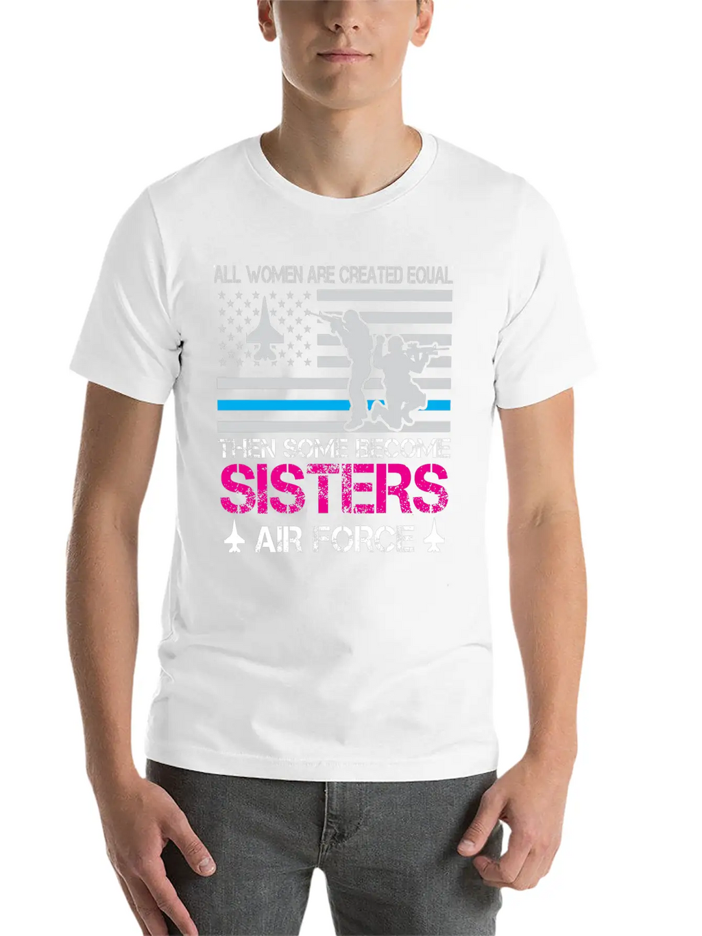Proud Air Force Sister Shirts Timeless Short Sleeve Tee – Comfy And Minimalist Design