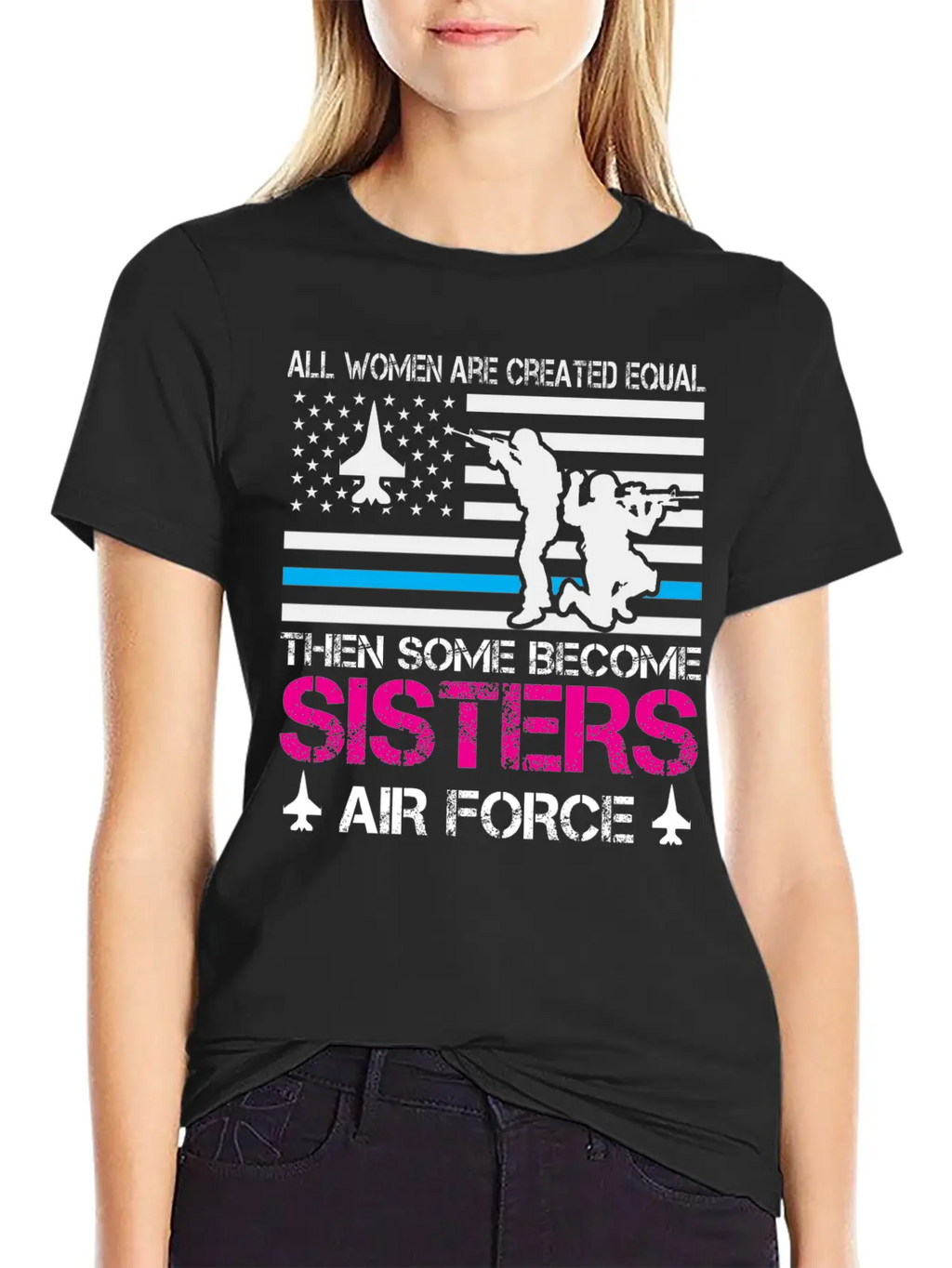 Proud Air Force Sister Shirts Timeless Short Sleeve Tee – Comfy And Minimalist Design
