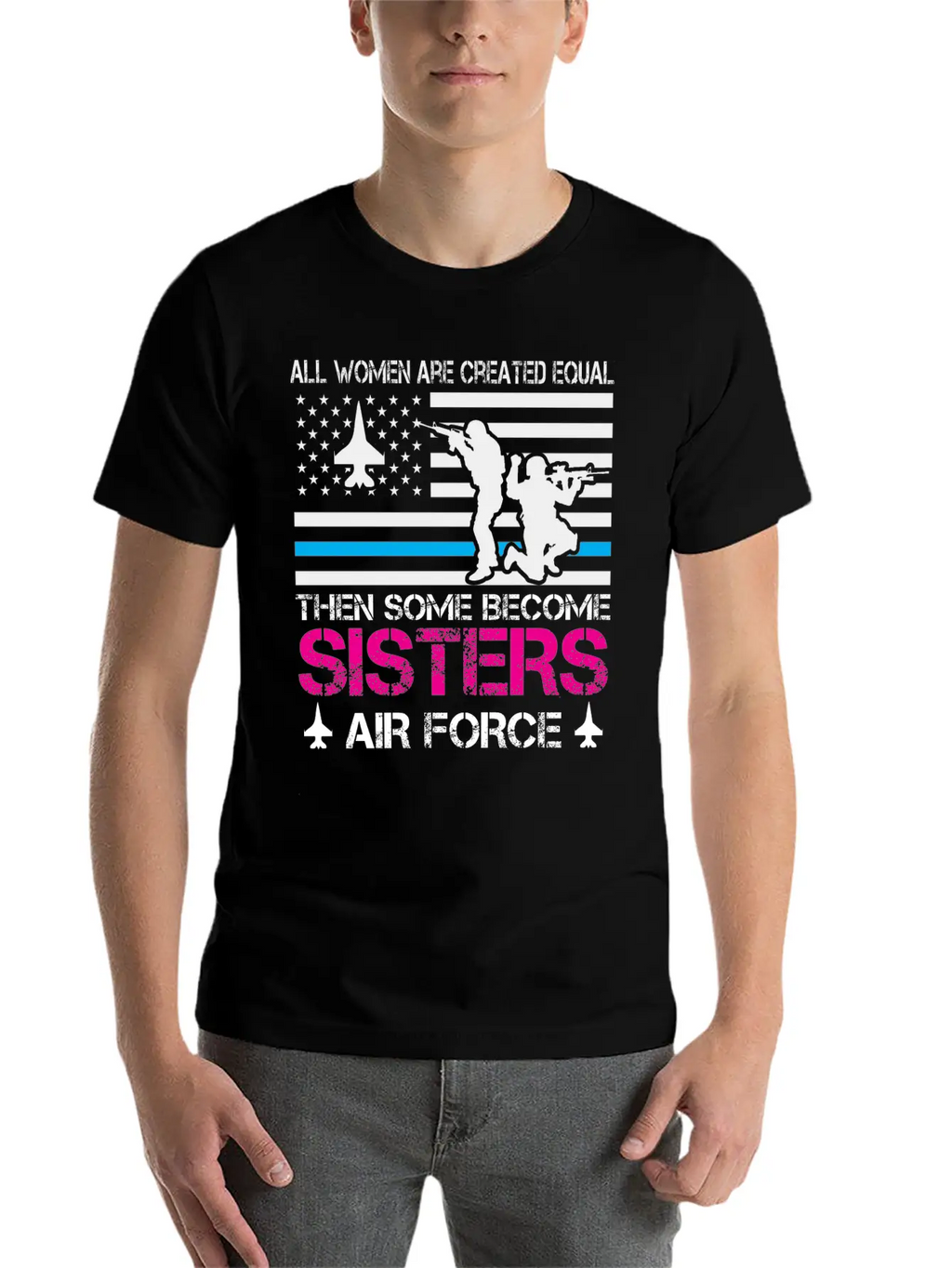 Proud Air Force Sister Shirts Timeless Short Sleeve Tee – Comfy And Minimalist Design