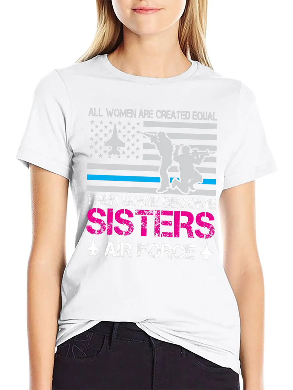 Proud Air Force Sister Shirts Timeless Short Sleeve Tee – Comfy And Minimalist Design