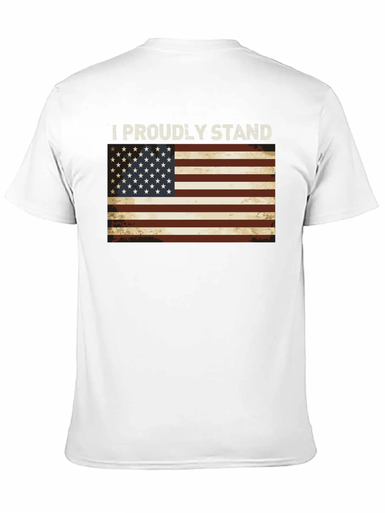 Proud American Shirt I Proudly Stand Flag America Basic Graphic T-Shirt – Daily Comfort In Soft Cotton