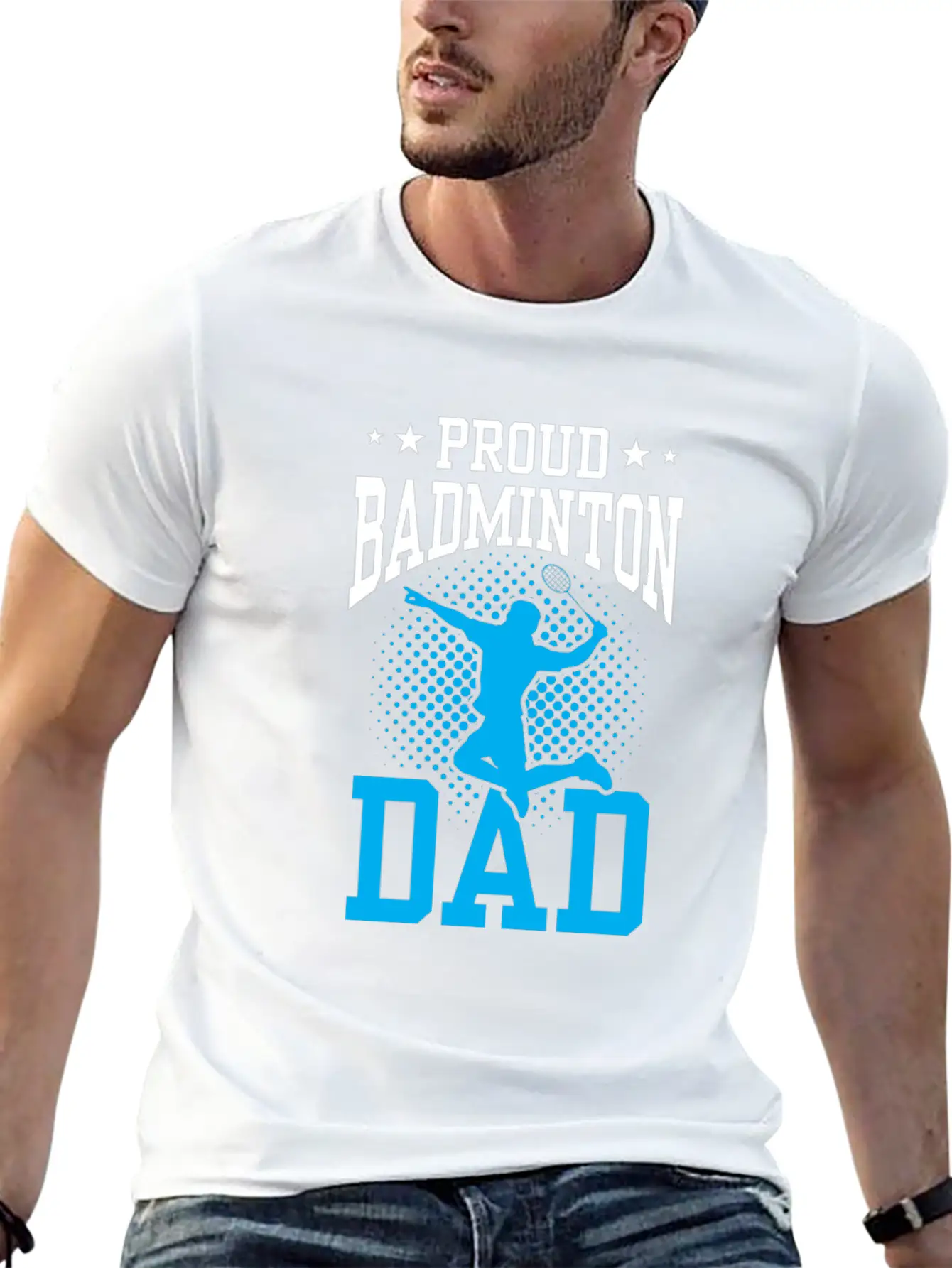 Proud Badminton Dad Match Player Lover Team Unisex Casual T-Shirt – Clean Design For Daily Comfort