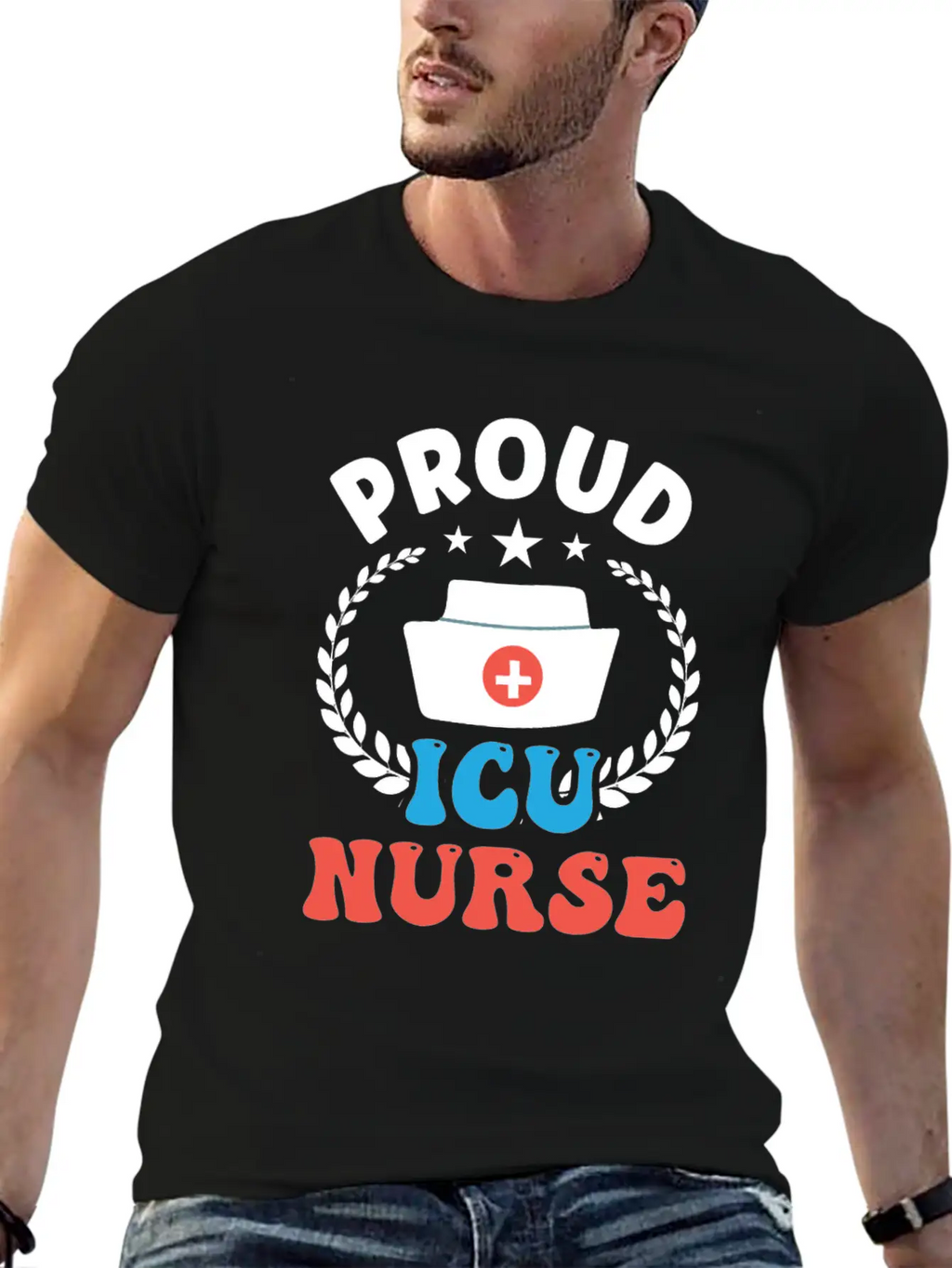 Proud Icu Nurse Hospital Nursing ICE Stylish Everyday T-Shirt – Unisex Basic Cotton Tee