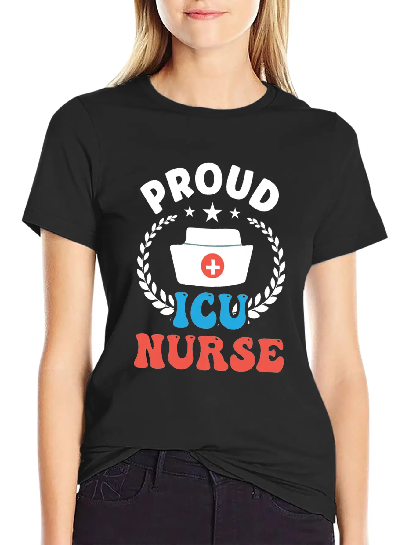 Proud Icu Nurse Hospital Nursing ICE Stylish Everyday T-Shirt – Unisex Basic Cotton Tee