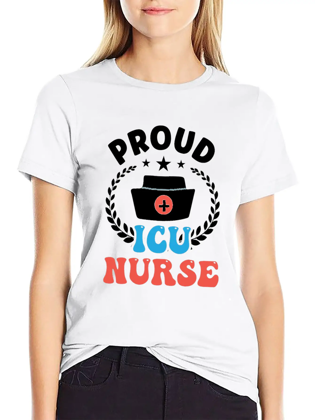 Proud Icu Nurse Hospital Nursing ICE Stylish Everyday T-Shirt – Unisex Basic Cotton Tee