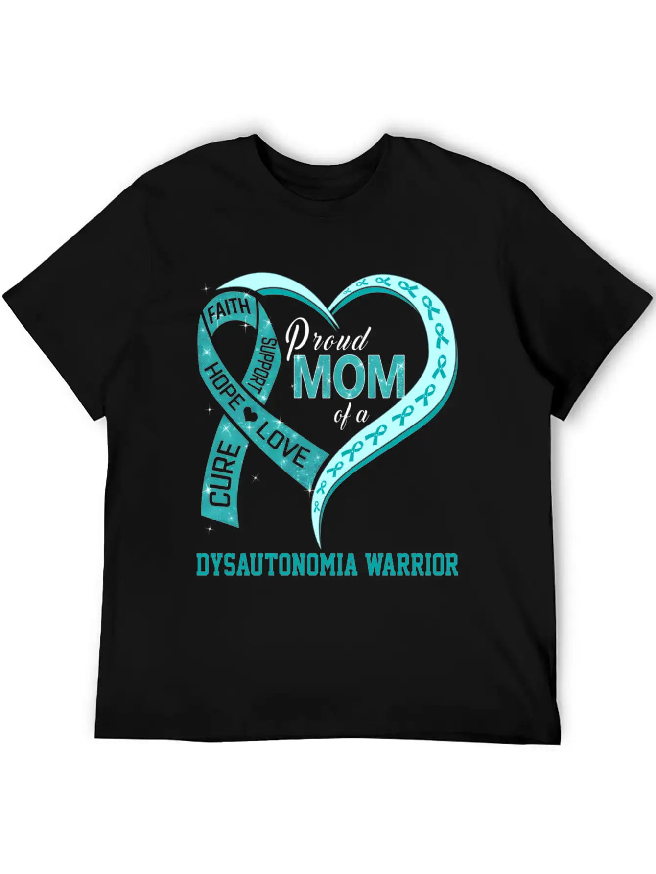 Proud Mom Of A Dysautonomia Warrior Ribbon Breathable Soft Cotton T-Shirt – Timeless Casual Look