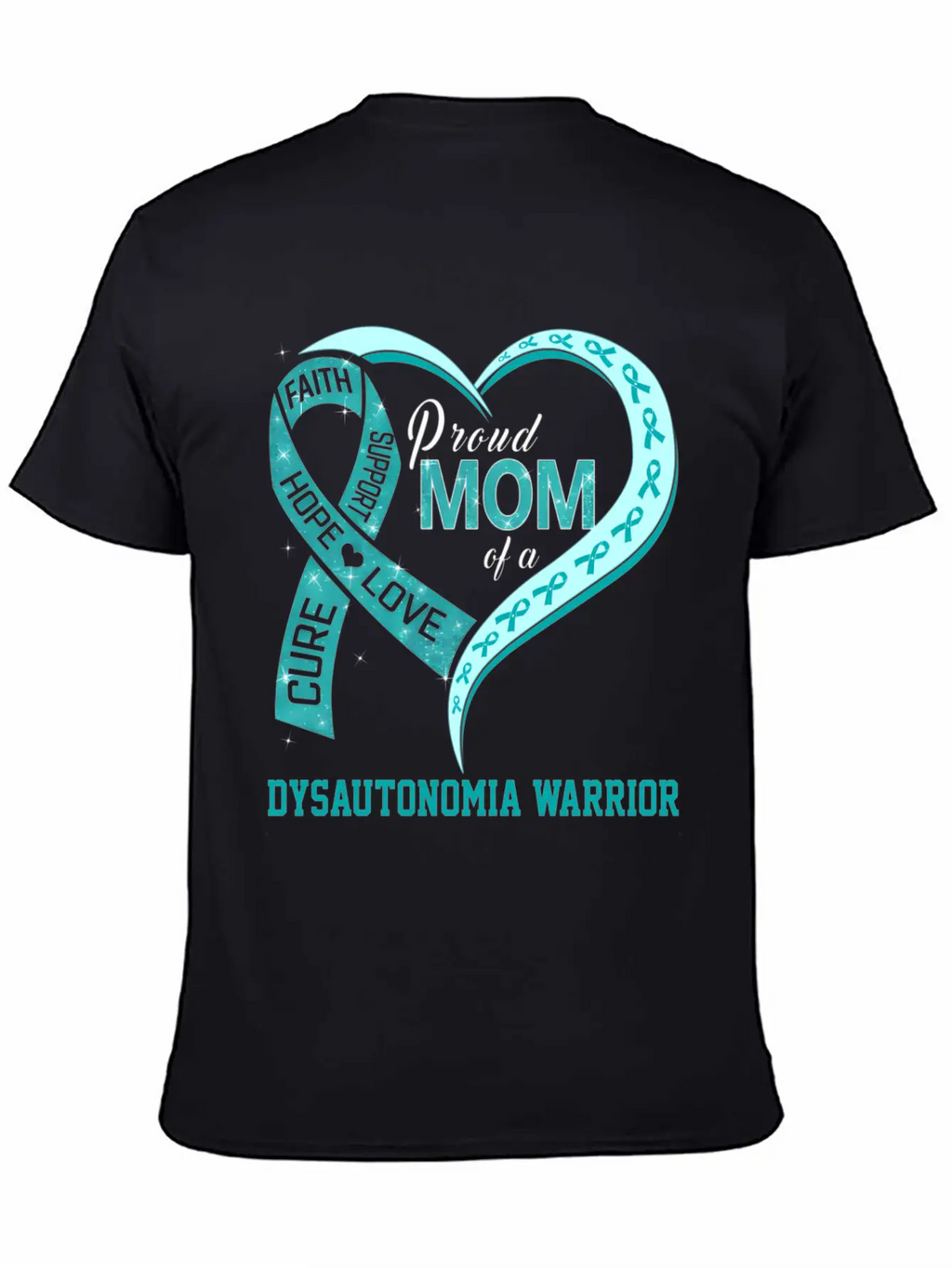 Proud Mom Of A Dysautonomia Warrior Ribbon Breathable Soft Cotton T-Shirt – Timeless Casual Look