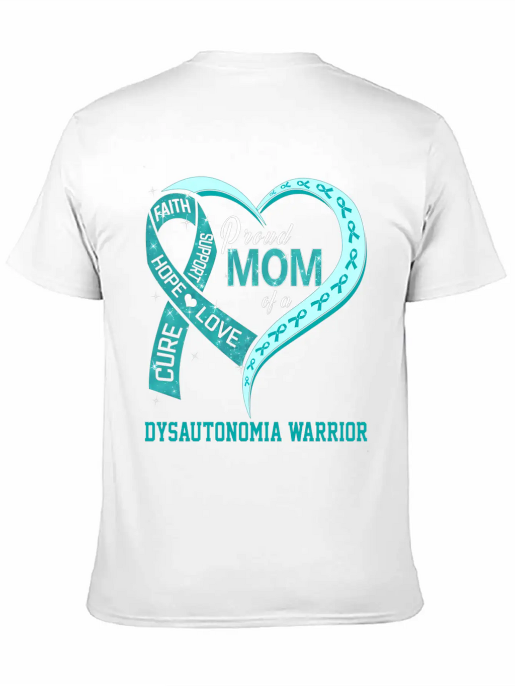 Proud Mom Of A Dysautonomia Warrior Ribbon Breathable Soft Cotton T-Shirt – Timeless Casual Look