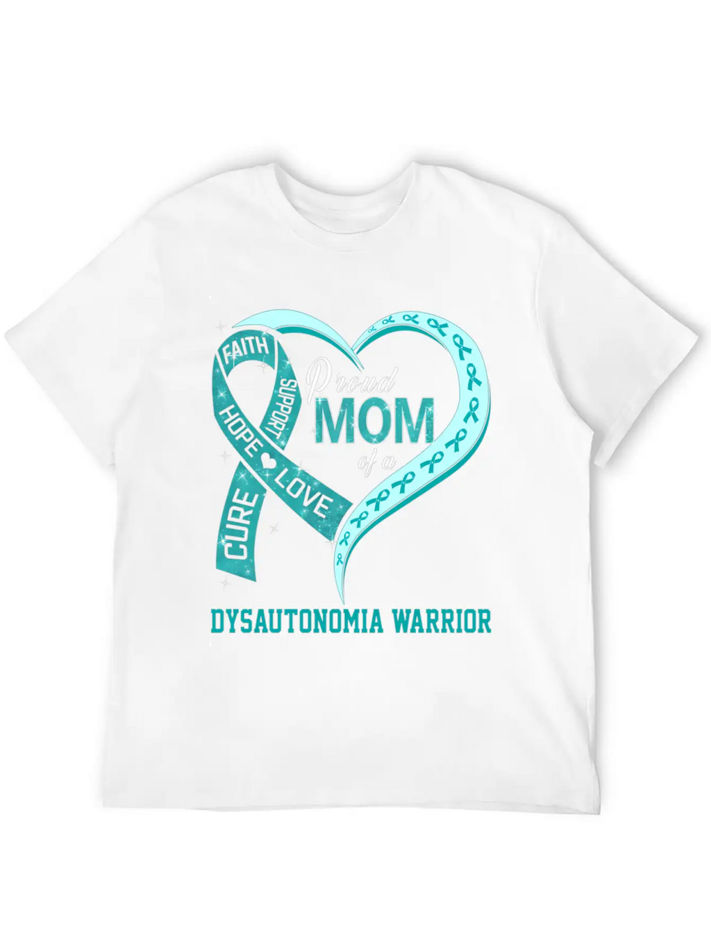 Proud Mom Of A Dysautonomia Warrior Ribbon Breathable Soft Cotton T-Shirt – Timeless Casual Look