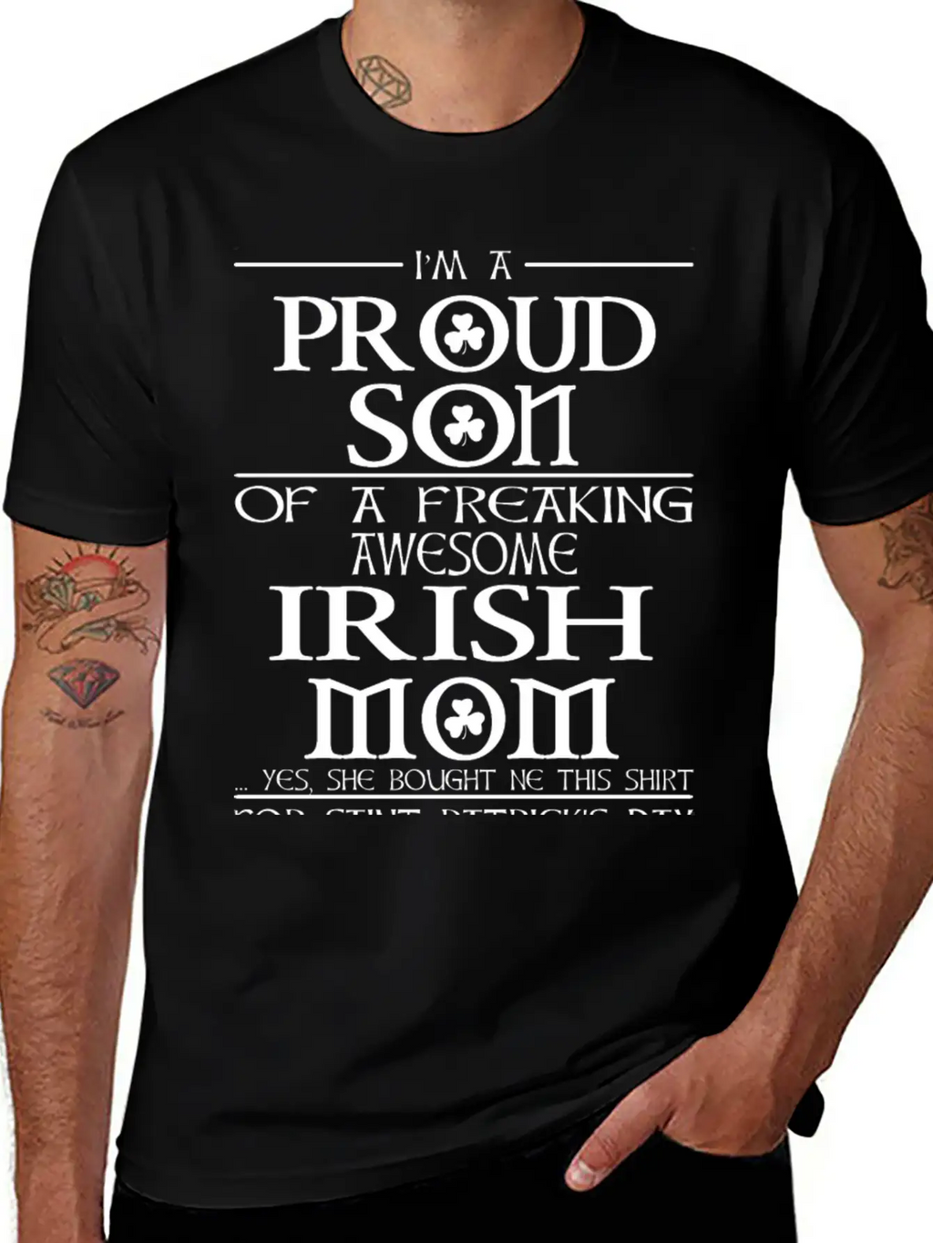 Proud Son Of A Freaking Awesome Irish Mom Breathable Graphic T-Shirt – Perfect For Casual Days