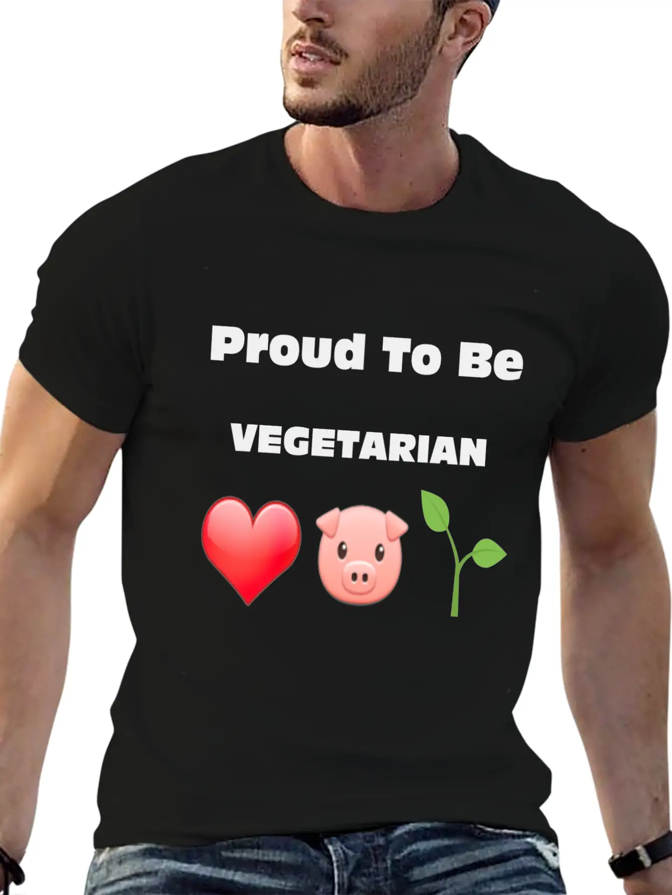 Proud To Be VEGETARIAN Unisex Casual T-Shirt – Clean Design For Daily Comfort
