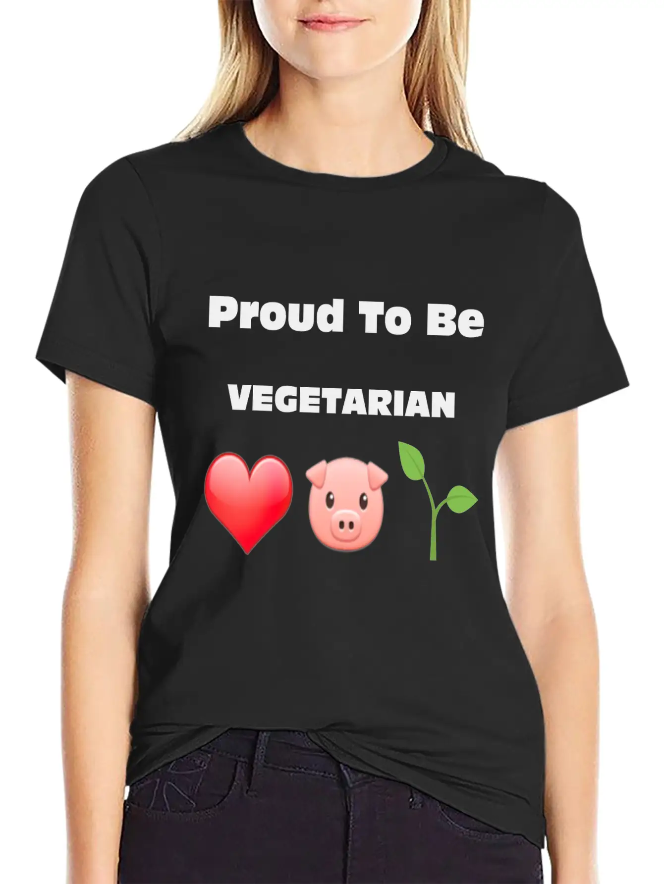 Proud To Be VEGETARIAN Unisex Casual T-Shirt – Clean Design For Daily Comfort