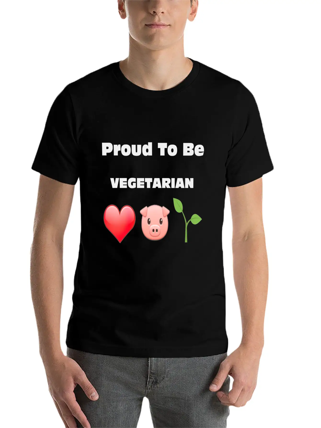 Proud To Be VEGETARIAN Unisex Casual T-Shirt – Clean Design For Daily Comfort