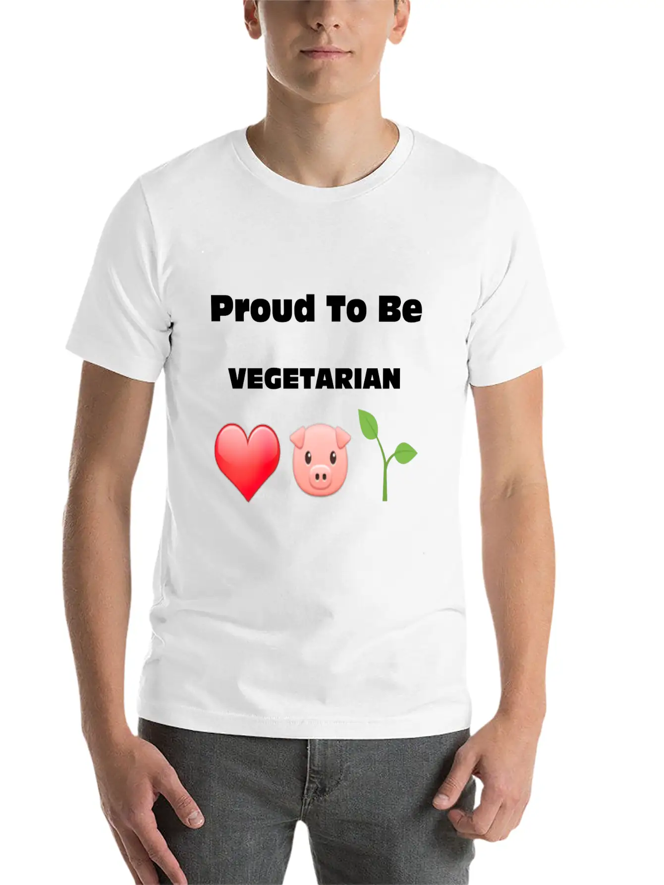 Proud To Be VEGETARIAN Unisex Casual T-Shirt – Clean Design For Daily Comfort