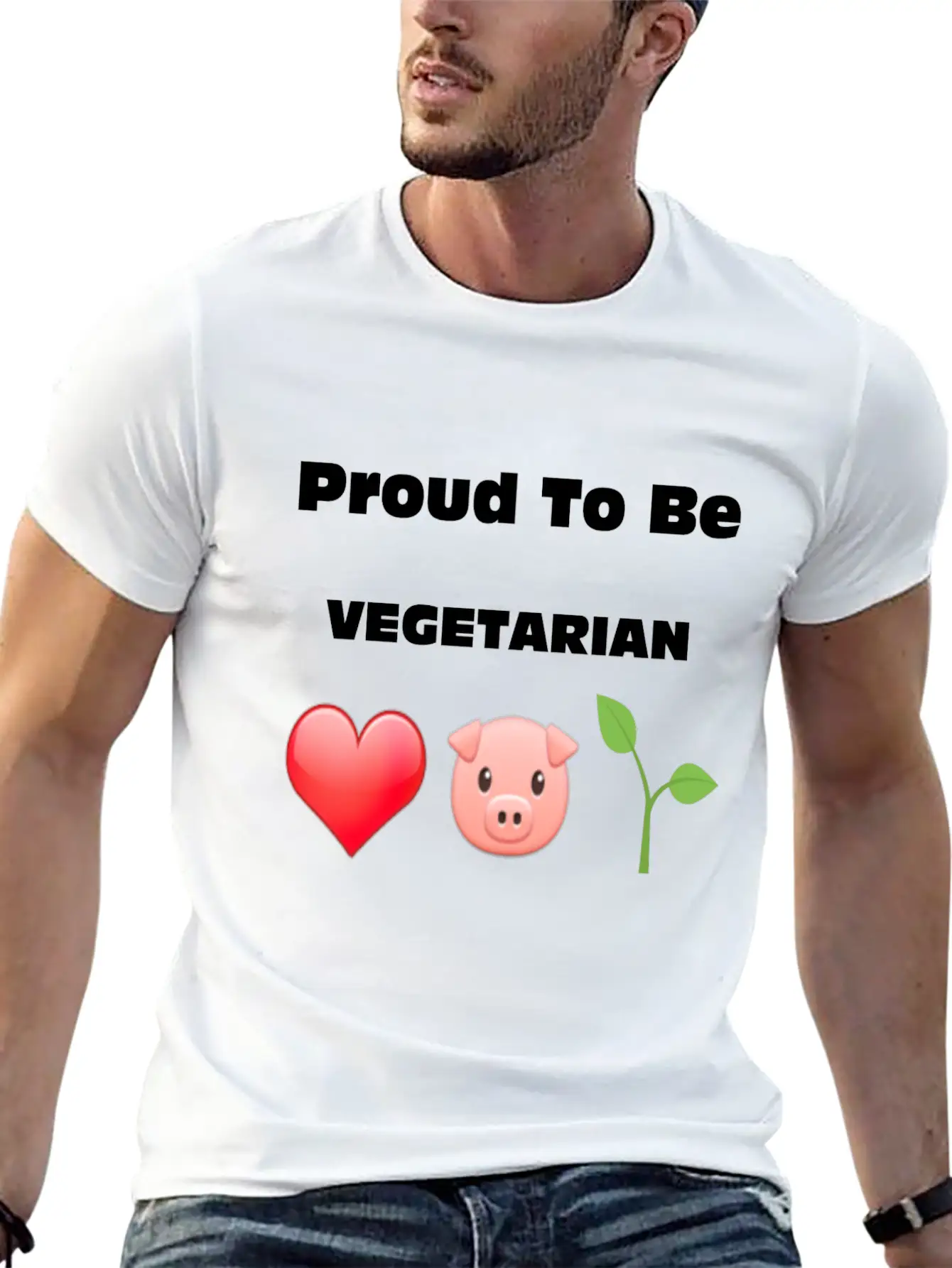 Proud To Be VEGETARIAN Unisex Casual T-Shirt – Clean Design For Daily Comfort