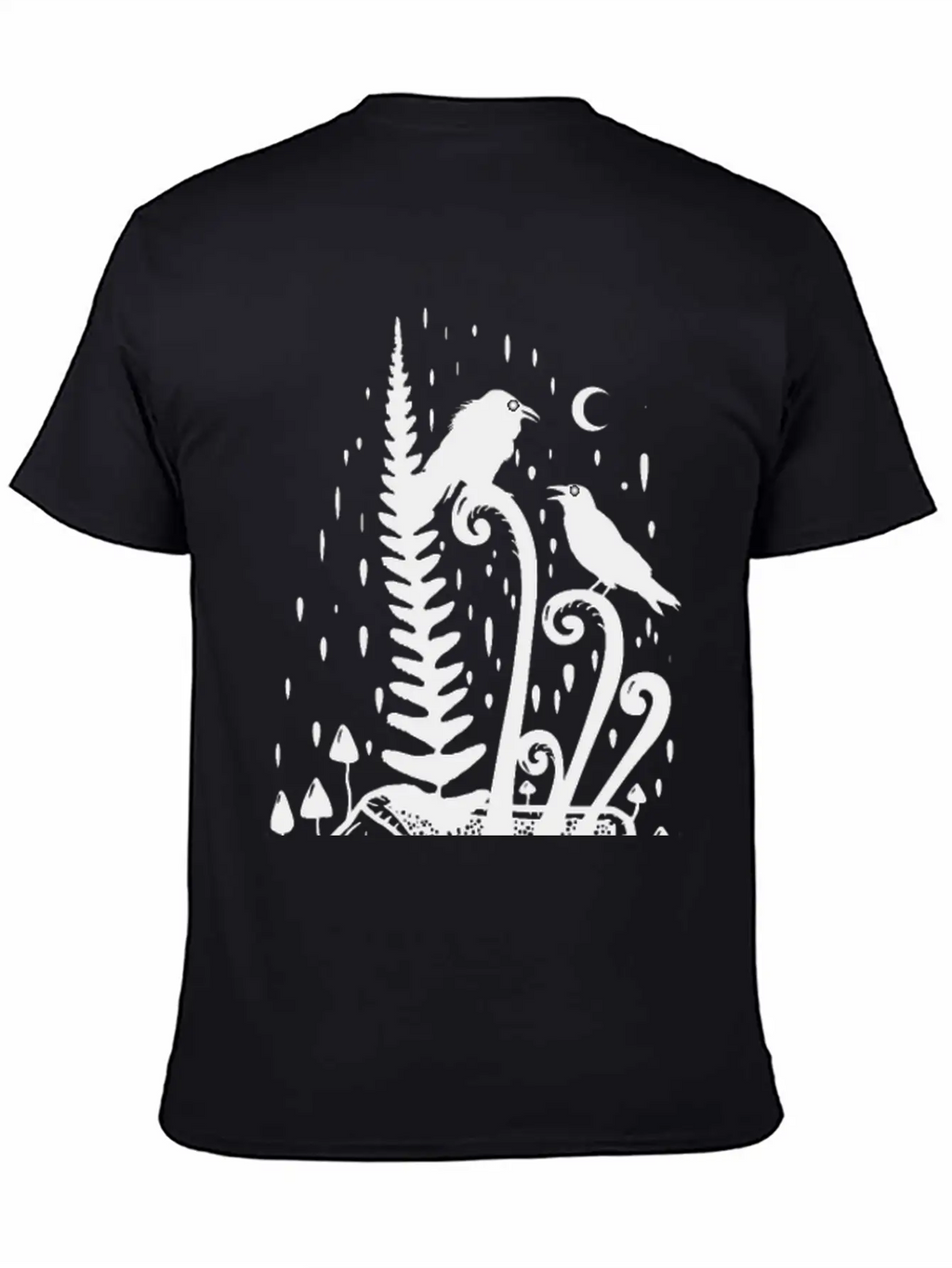 Psychedelic Fern Skull Essential Cotton Tee For Daily Outfits – Unisex Style