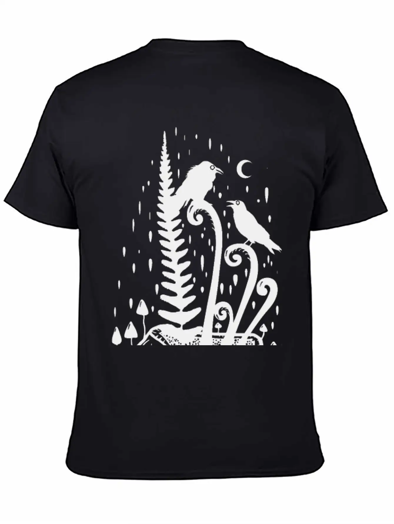 Psychedelic Fern Skull Essential Cotton Tee For Daily Outfits – Unisex Style