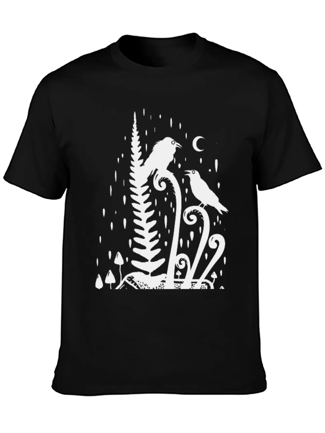 Psychedelic Fern Skull Essential Cotton Tee For Daily Outfits – Unisex Style