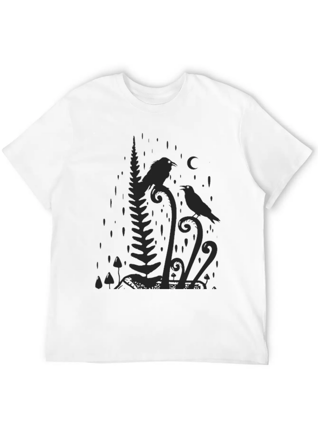 Psychedelic Fern Skull Essential Cotton Tee For Daily Outfits – Unisex Style