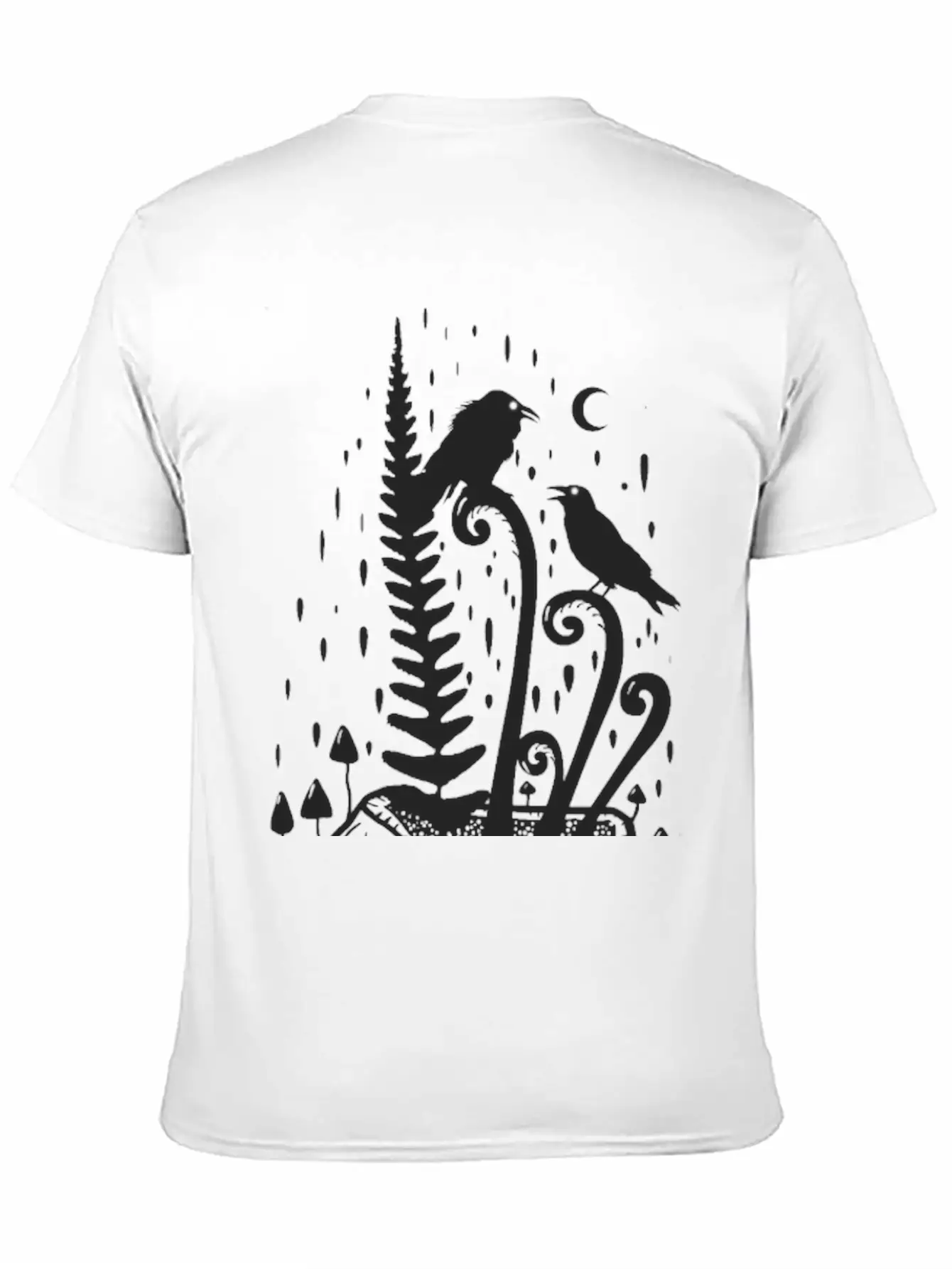 Psychedelic Fern Skull Essential Cotton Tee For Daily Outfits – Unisex Style
