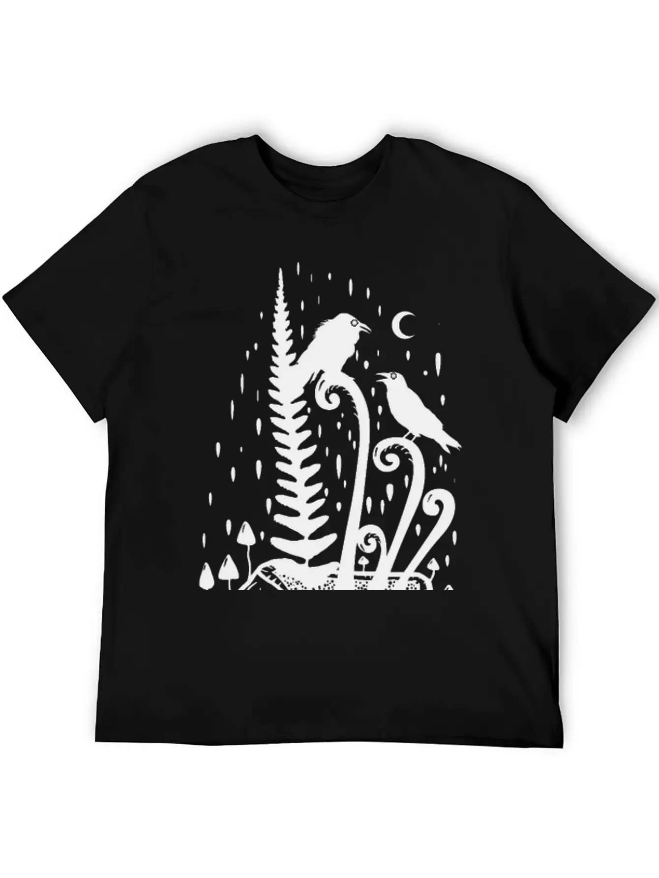 Psychedelic Fern Skull Essential Cotton Tee For Daily Outfits – Unisex Style