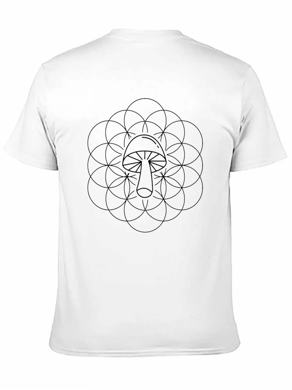 Psychedelic Geometry Mycology Mushroom Relaxed Everyday Tee – Lightweight And Durable Cotton