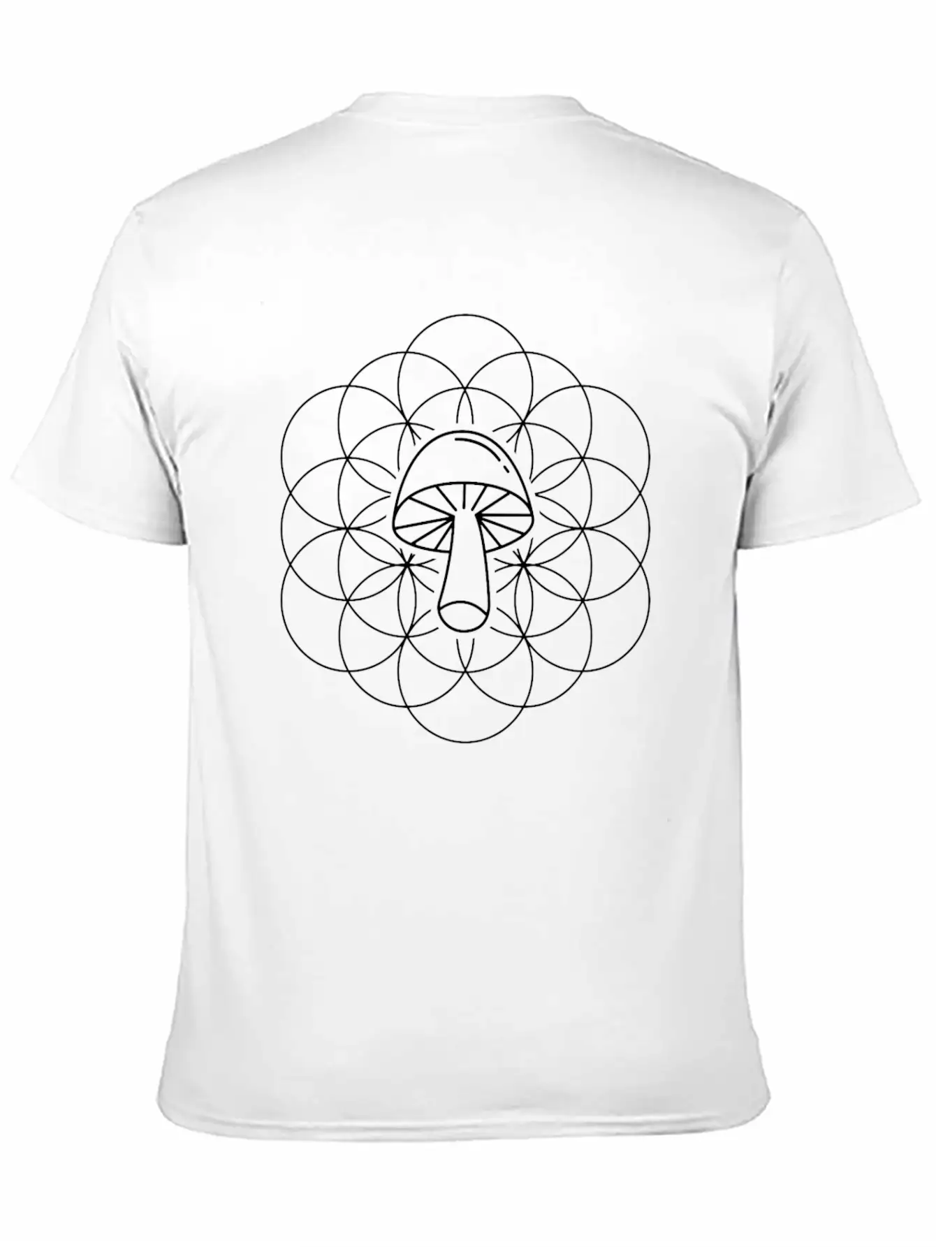 Psychedelic Geometry Mycology Mushroom Relaxed Everyday Tee – Lightweight And Durable Cotton