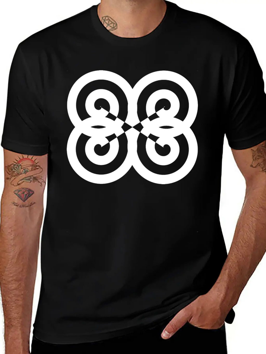 Psychedelic Spirals Original Graphic Design Stylish Everyday T-Shirt – Unisex Basic Cotton Tee
