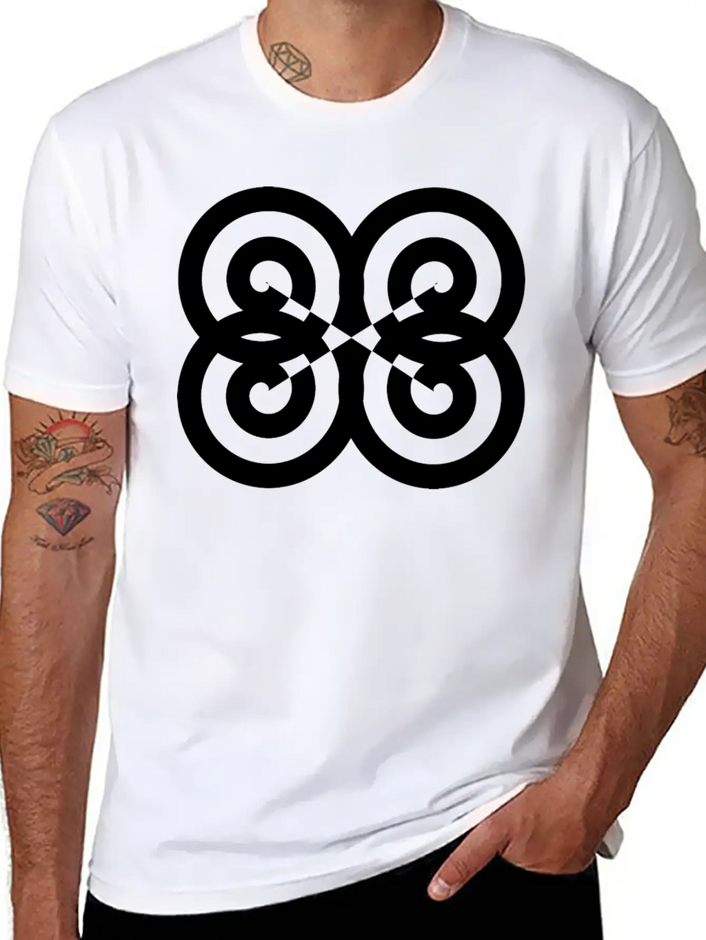 Psychedelic Spirals Original Graphic Design Stylish Everyday T-Shirt – Unisex Basic Cotton Tee