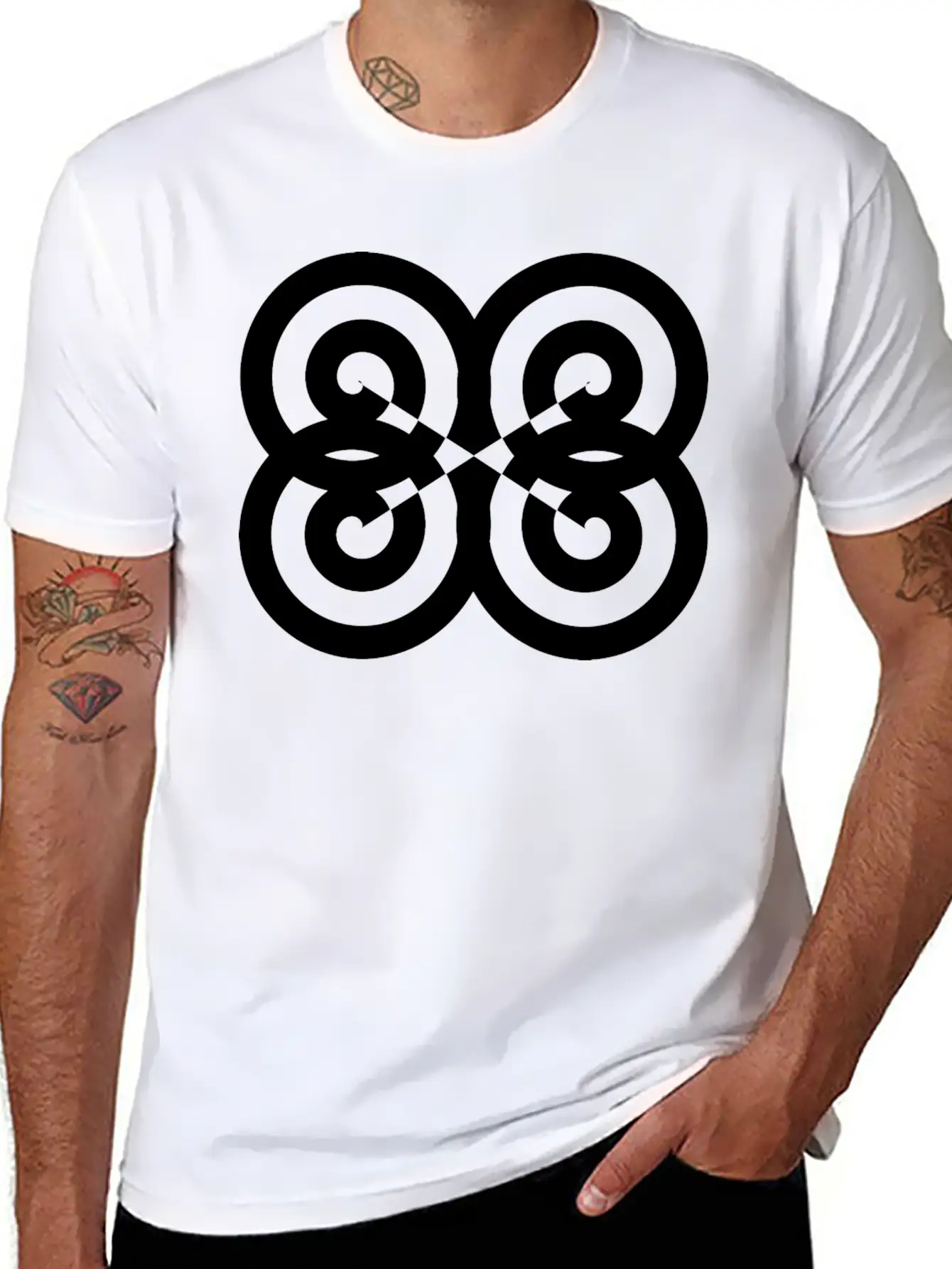 Psychedelic Spirals Original Graphic Design Stylish Everyday T-Shirt – Unisex Basic Cotton Tee