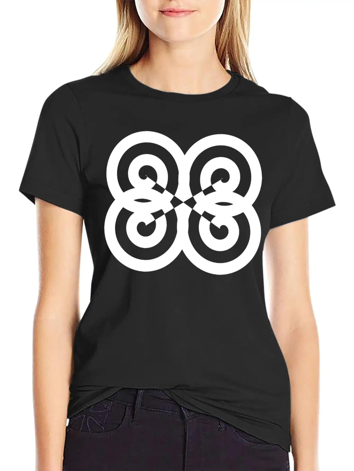 Psychedelic Spirals Original Graphic Design Stylish Everyday T-Shirt – Unisex Basic Cotton Tee