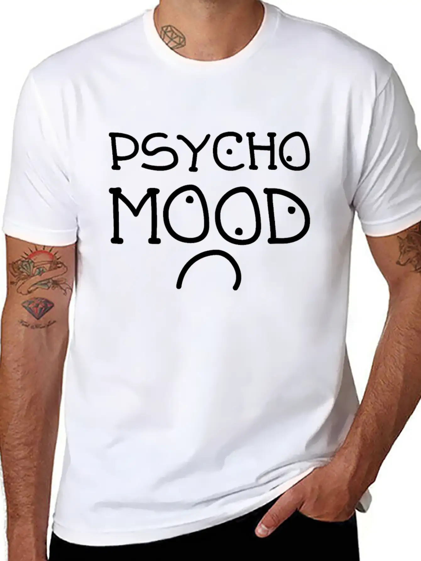 Psycho Mood Face - Psychologie T-Shirt Relaxed Everyday Tee – Lightweight And Durable Cotton