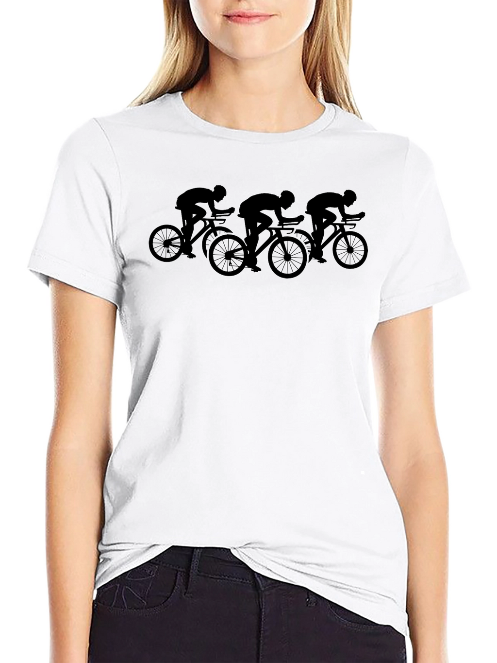 Cycling Silhouette Black T-Shirt