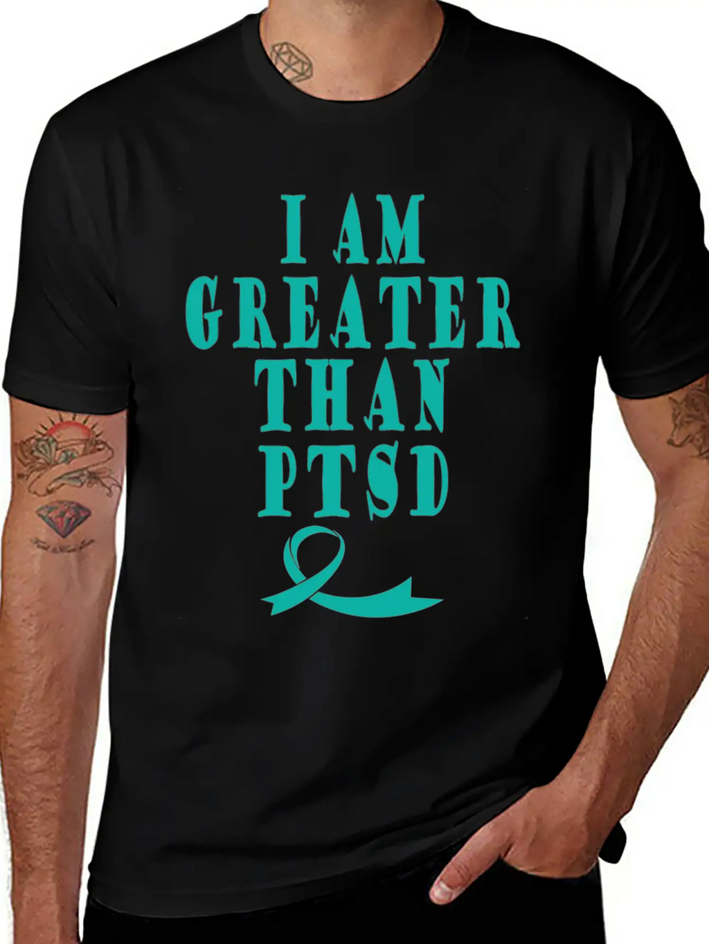 PTSD Awareness Breathable Soft Cotton T-Shirt – Timeless Casual Look