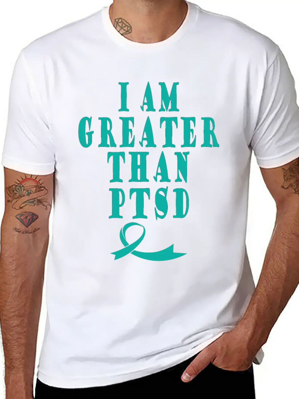 PTSD Awareness Breathable Soft Cotton T-Shirt – Timeless Casual Look