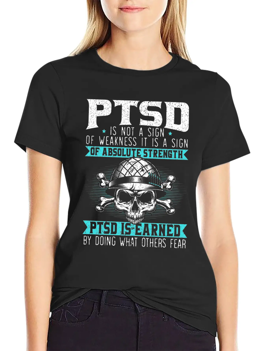 PTSD Is Earned By Doing What Others Fear Essential Cotton Tee For Daily Outfits – Unisex Style