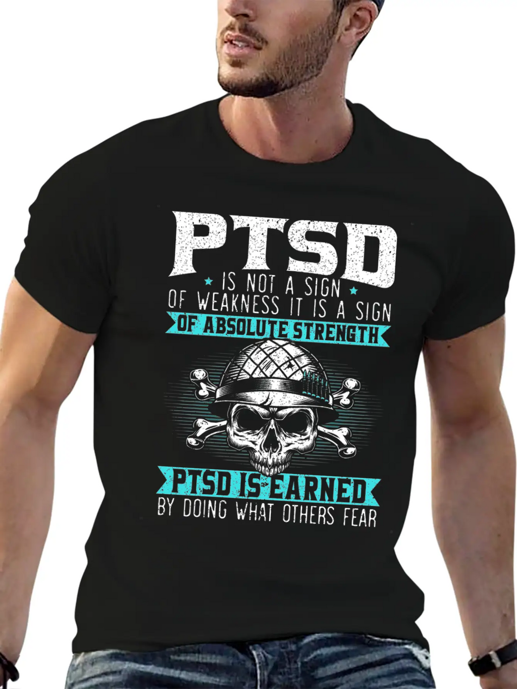 PTSD Is Earned By Doing What Others Fear Essential Cotton Tee For Daily Outfits – Unisex Style