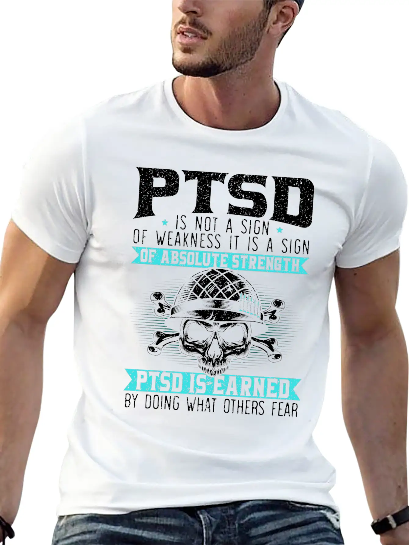 PTSD Is Earned By Doing What Others Fear Essential Cotton Tee For Daily Outfits – Unisex Style