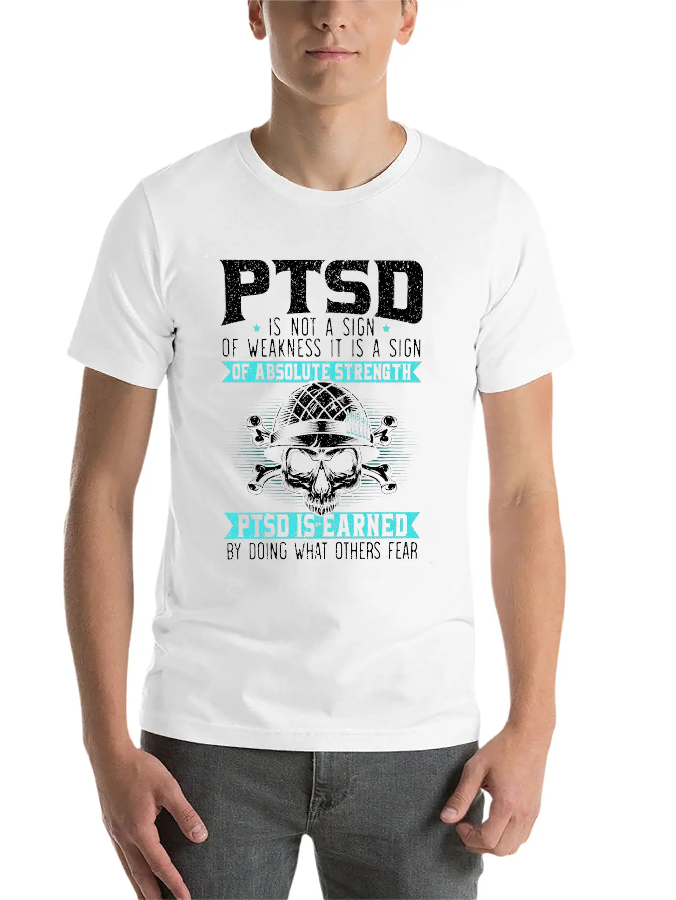 PTSD Is Earned By Doing What Others Fear Essential Cotton Tee For Daily Outfits – Unisex Style