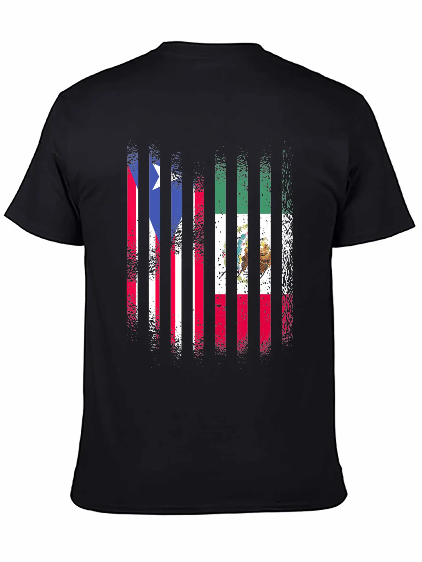 Puerto Rico Flag Mexico Grown Country Flags Strip Relaxed Everyday Tee – Lightweight And Durable Cotton