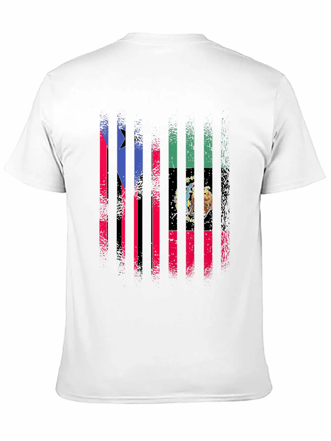 Puerto Rico Flag Mexico Grown Country Flags Strip Relaxed Everyday Tee – Lightweight And Durable Cotton