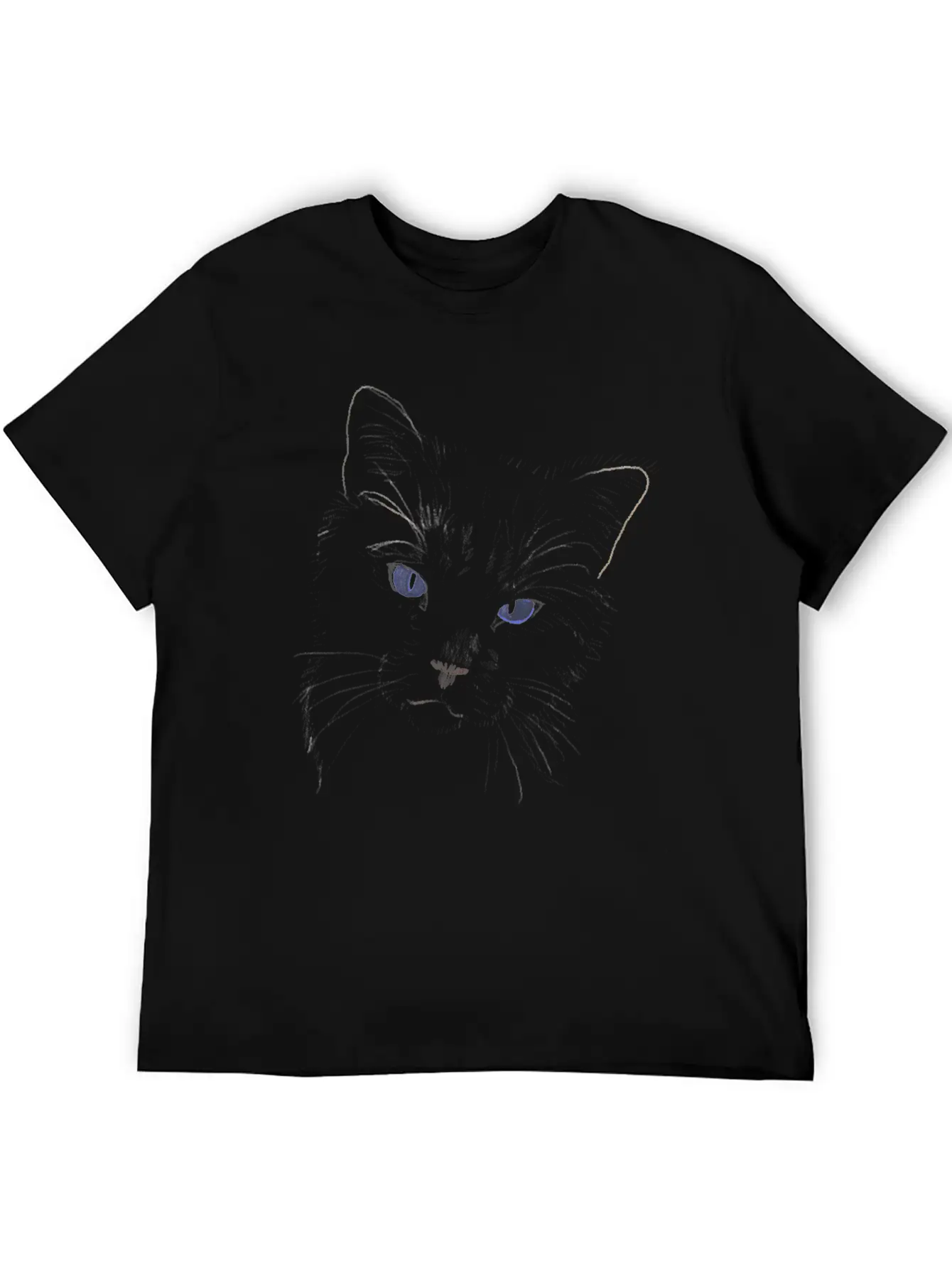 "Puff" Jamie's Hand-Drawn Cat Collection Classic Cotton Tee – Unisex Comfort For Any Season