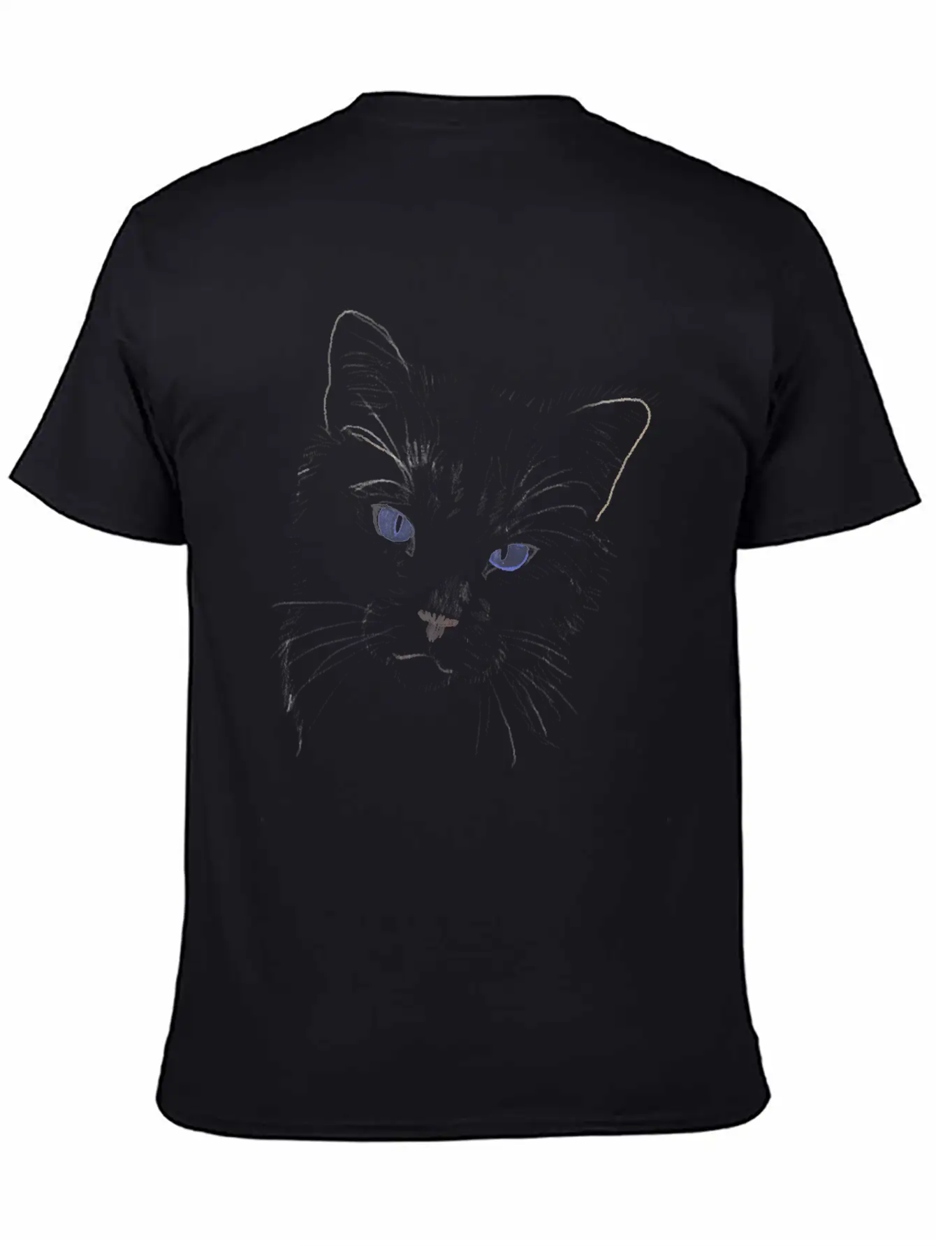 "Puff" Jamie's Hand-Drawn Cat Collection Classic Cotton Tee – Unisex Comfort For Any Season
